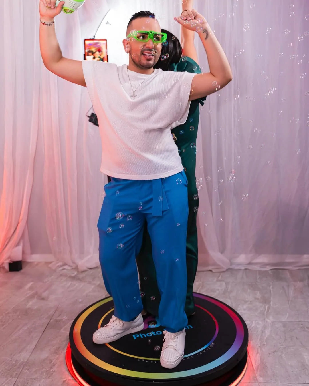 Smart 360 photo booth setup at a customer event