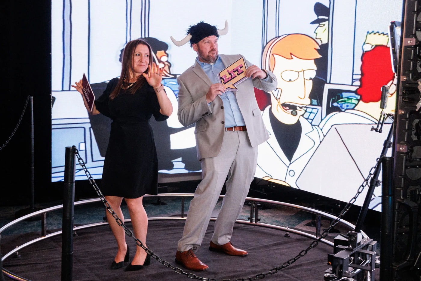 Smart 360 photo booth setup at a customer event