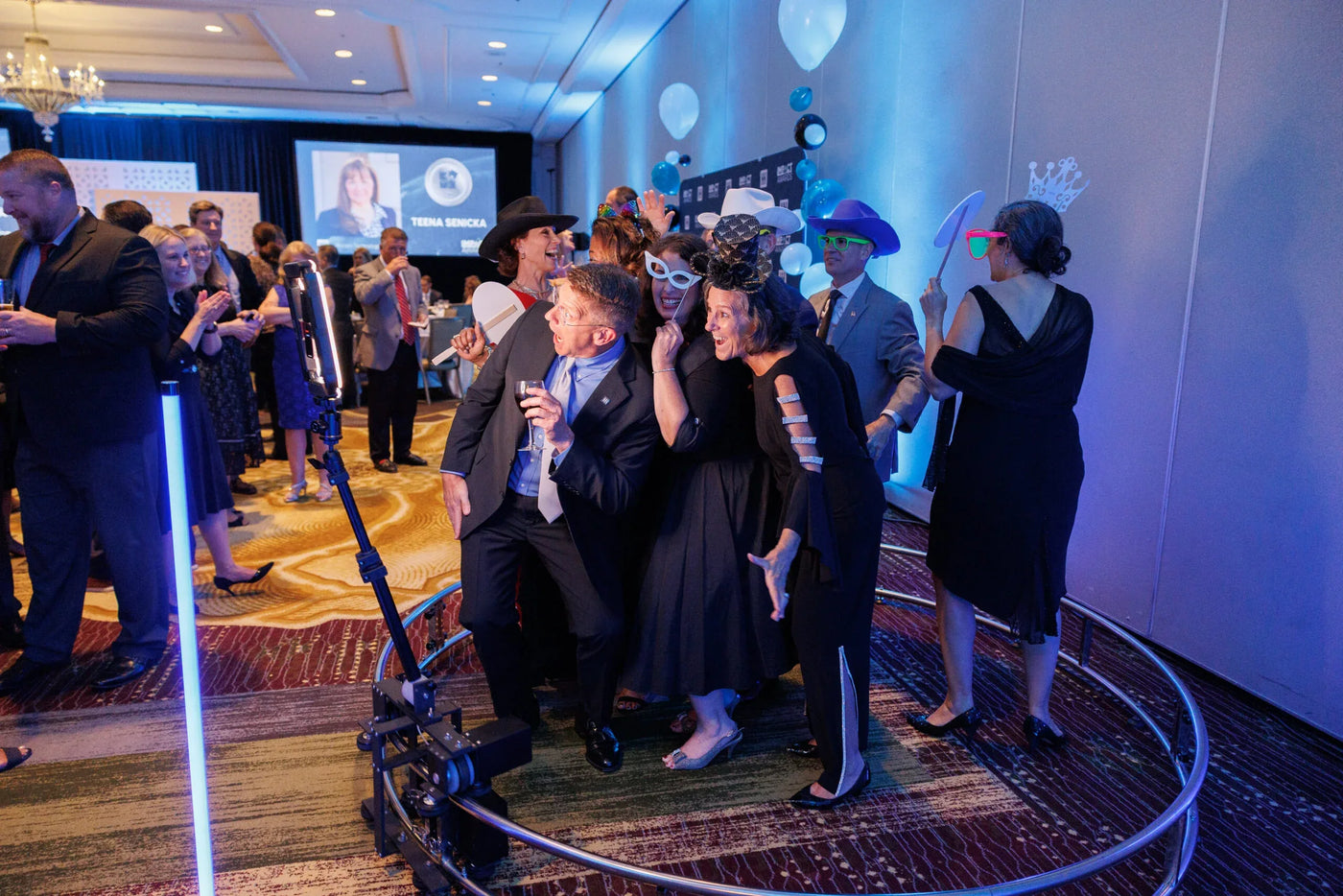 Smart 360 photo booth setup at a customer event