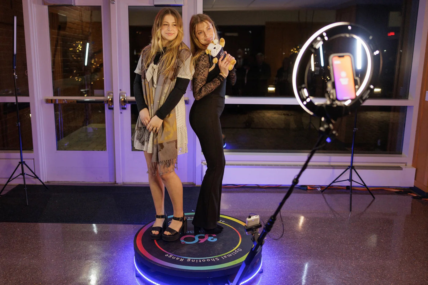Smart 360 photo booth setup at a customer event