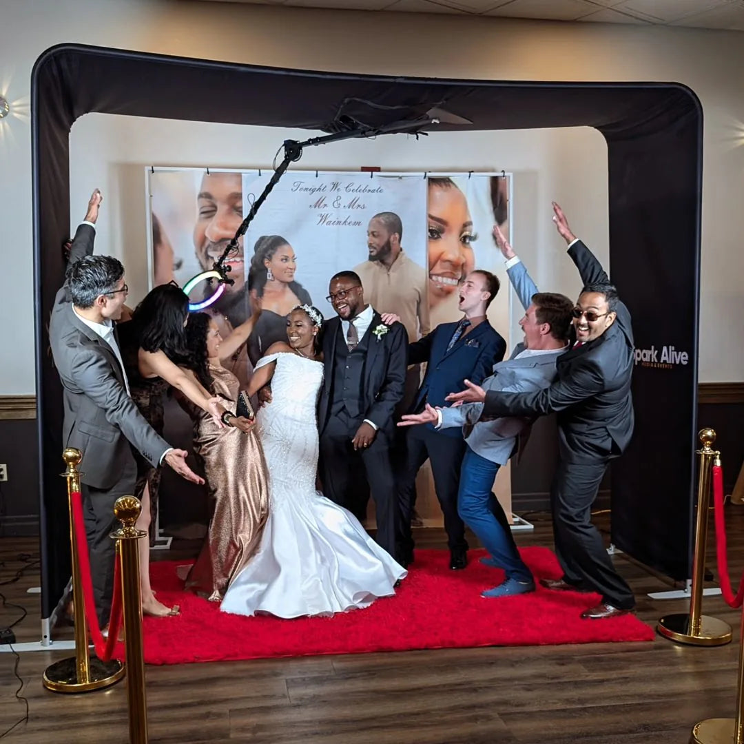 Smart 360 photo booth setup at a customer event