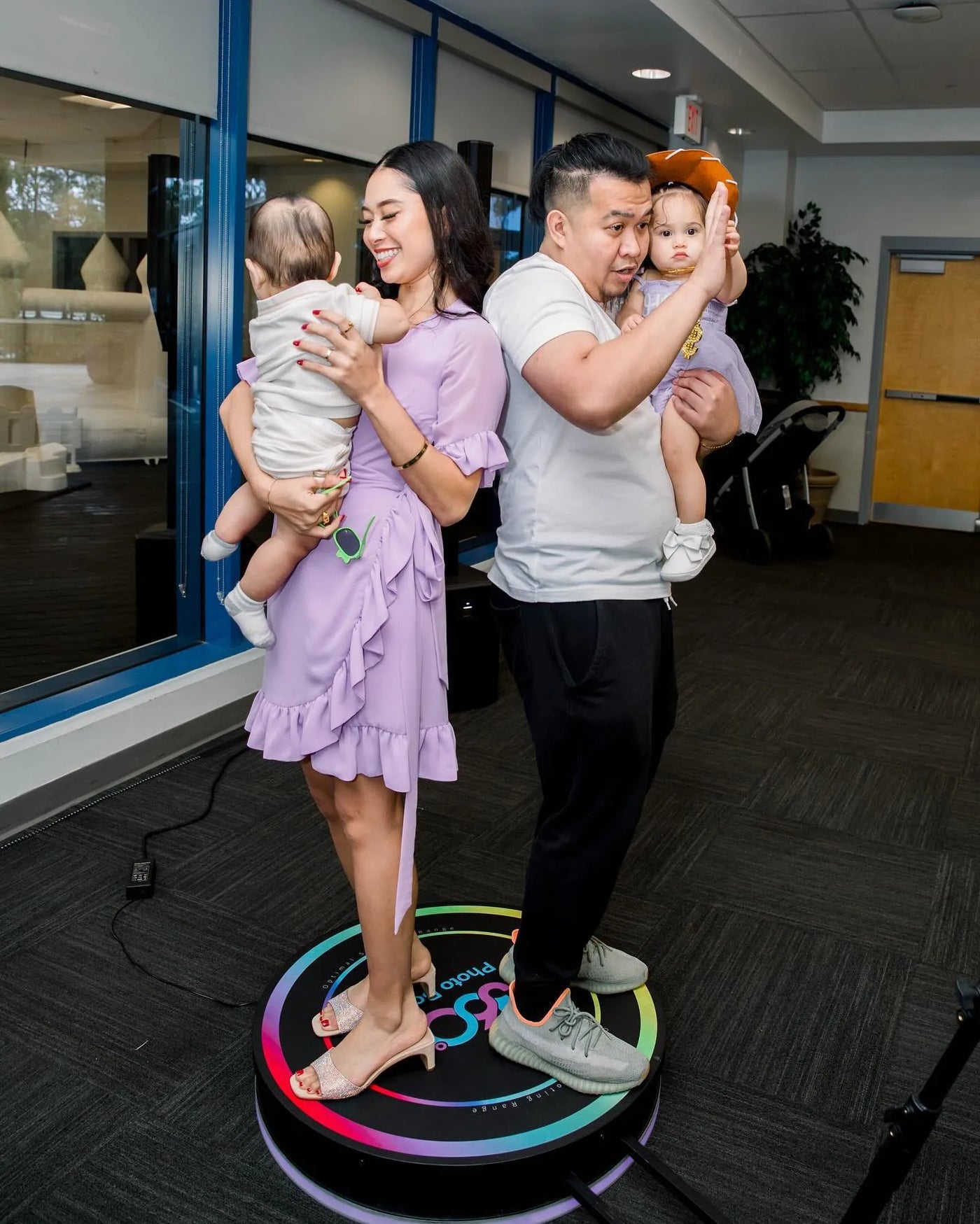 Smart 360 photo booth setup at a customer event