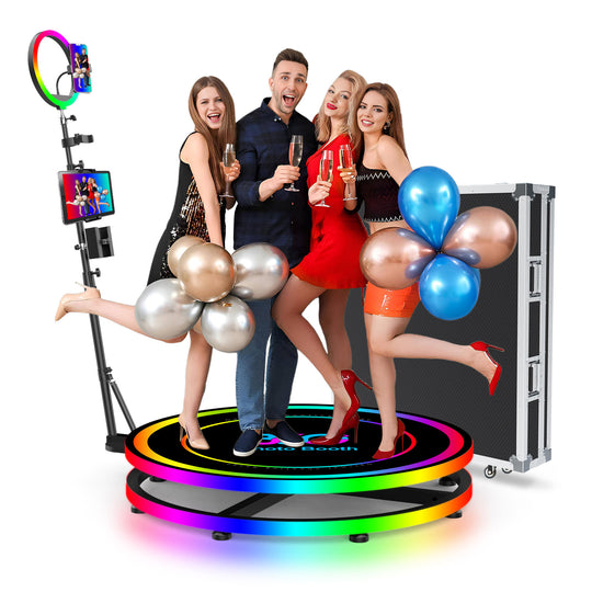 Spin Metal Dual-Light 360 Photo Booth