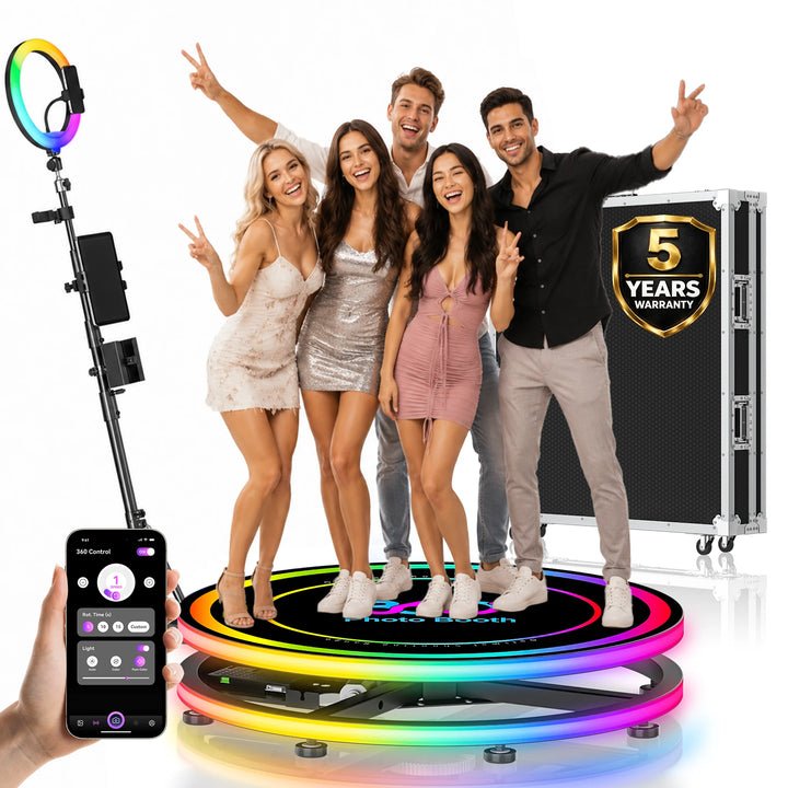 Spin Metal Dual-Light 360 Photo Booth