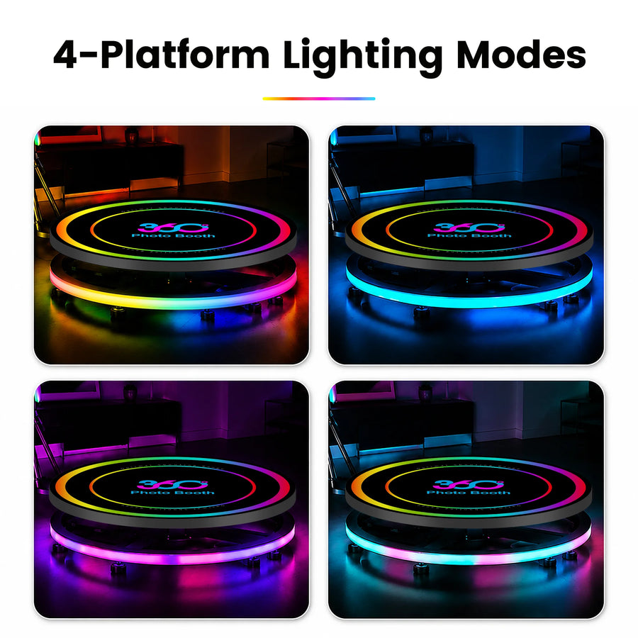 Spin Metal Dual-Light 360 Photo Booth Package