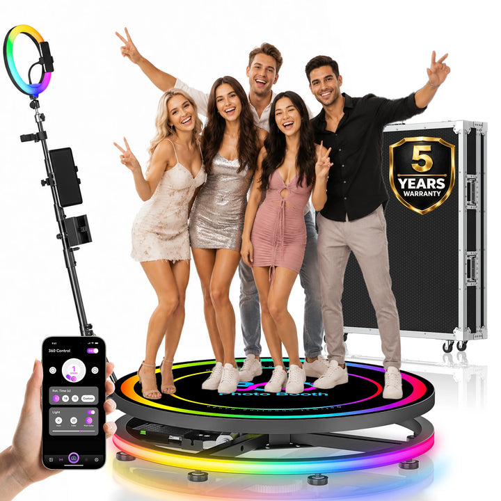 Spin Metal Core Single Light 360 photo Booth 45.3"