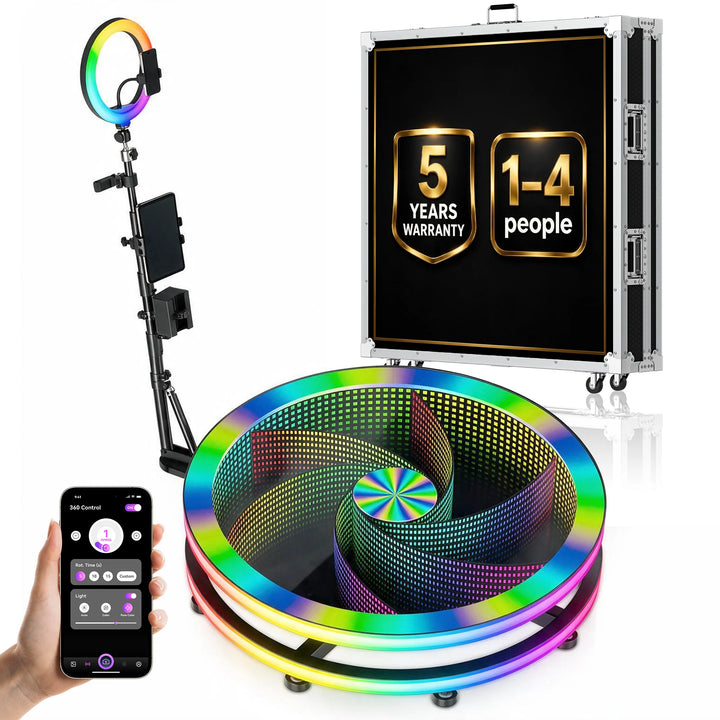 Spin Vortex Dual-Light 360 Photo Booth 39.4"