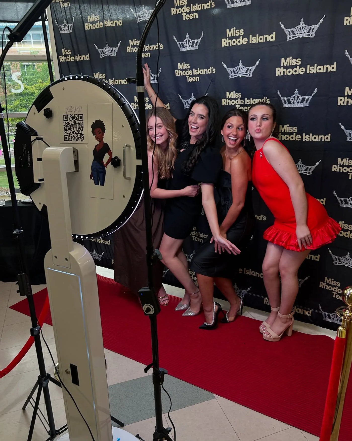 Smart 360 photo booth setup at a customer event