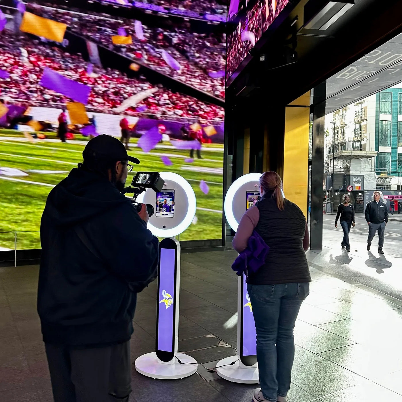 Smart 360 photo booth setup at a customer event