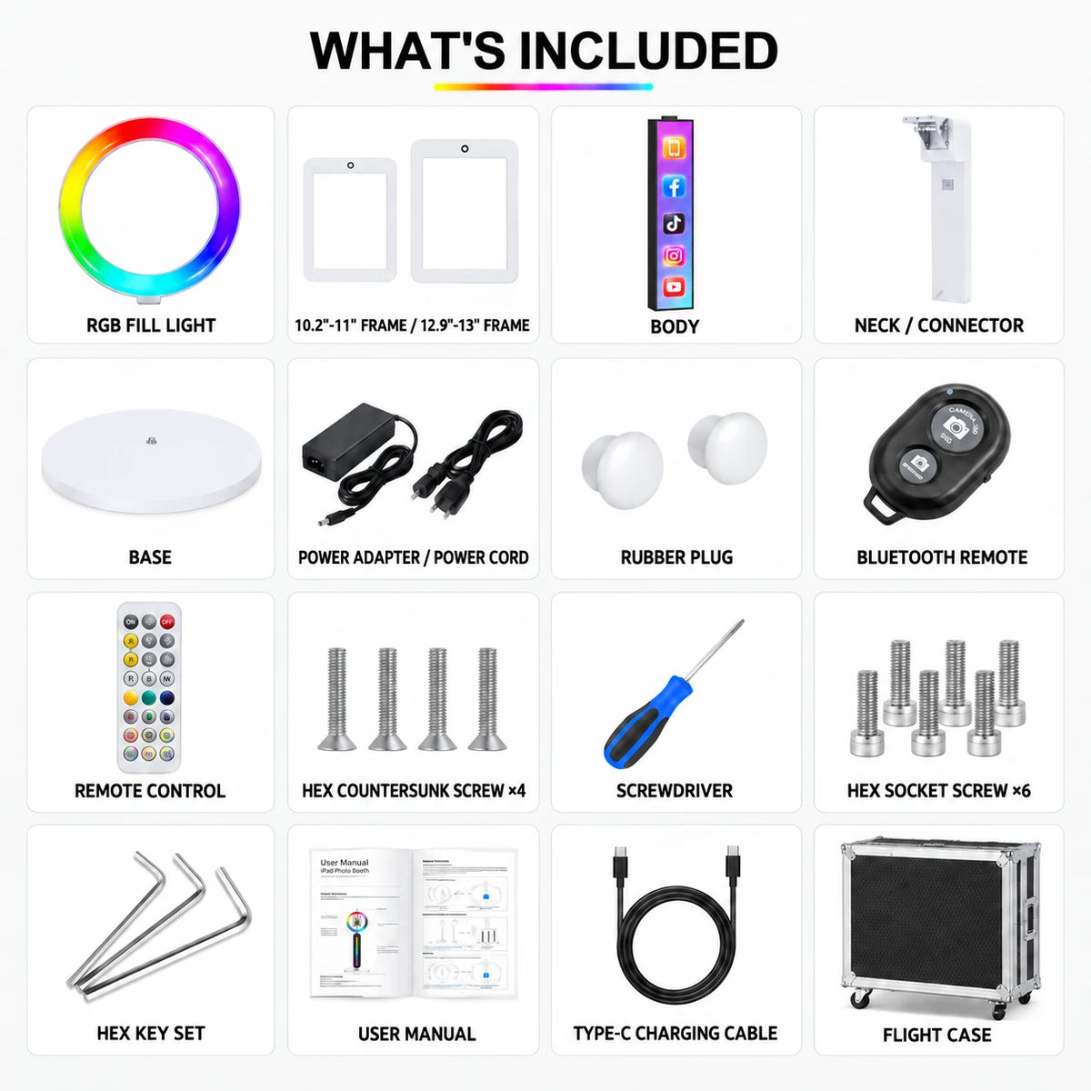 What is included with Luma Brand iPad Photo Booth with Flight Case