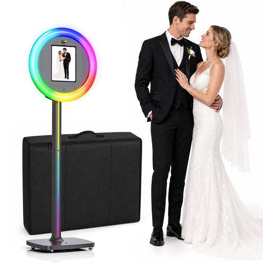 Luma Line iPad photo booth with protective carrying case for weddings and events