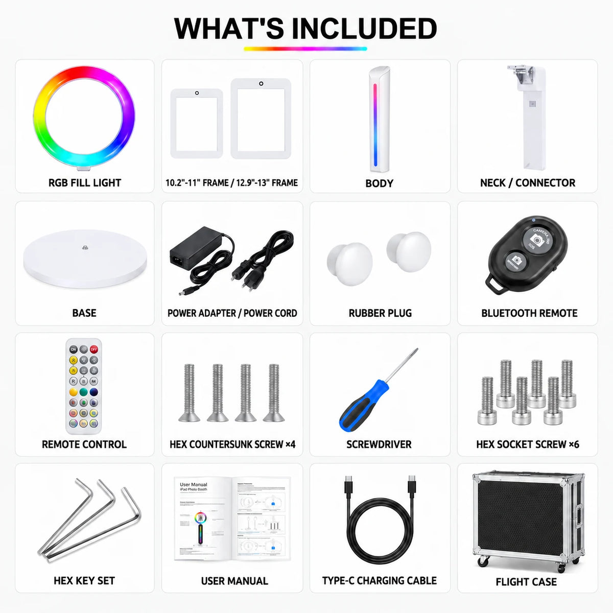 What is included with Fotomatón para iPad - Z1
