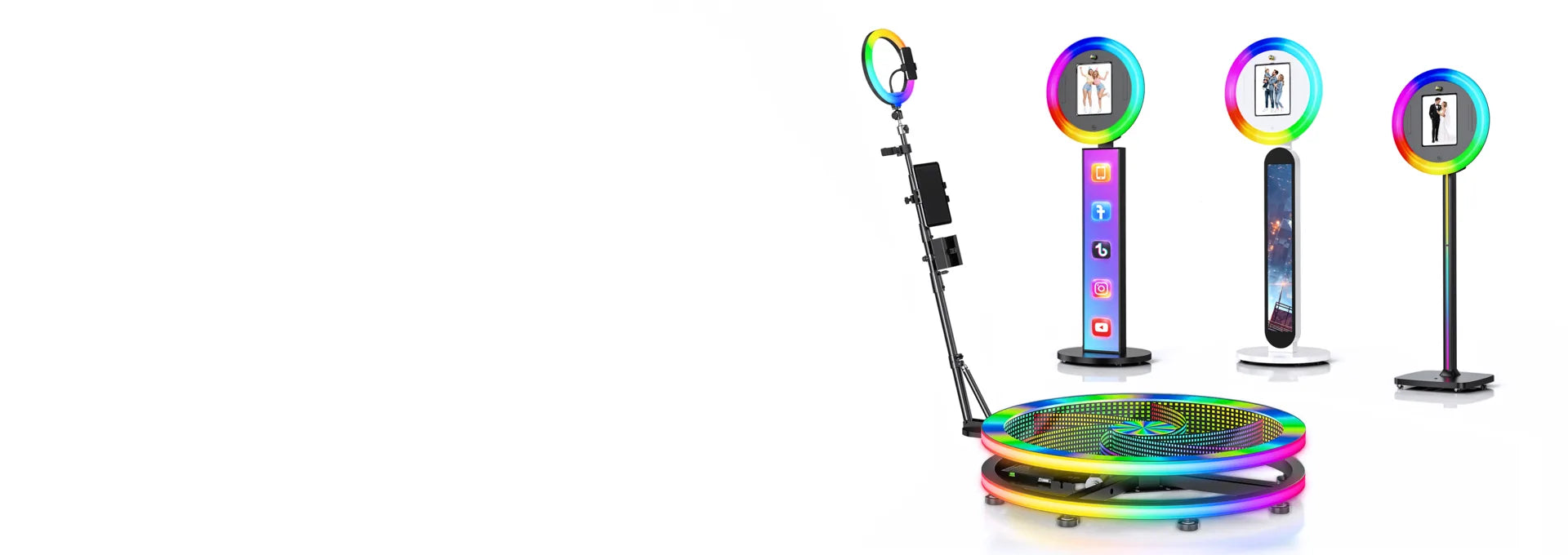 Smart 360 photo booth equipment banner